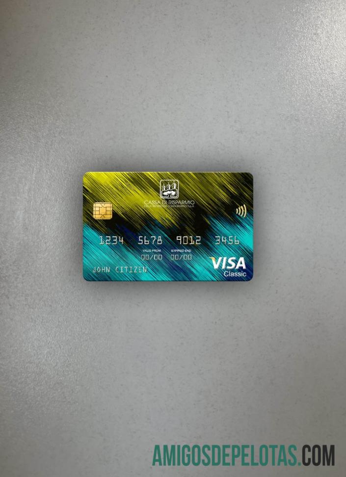 Cartão San Marino Cassa Di Risparmio Bank Visa Classic Photolook Frente exemplo real